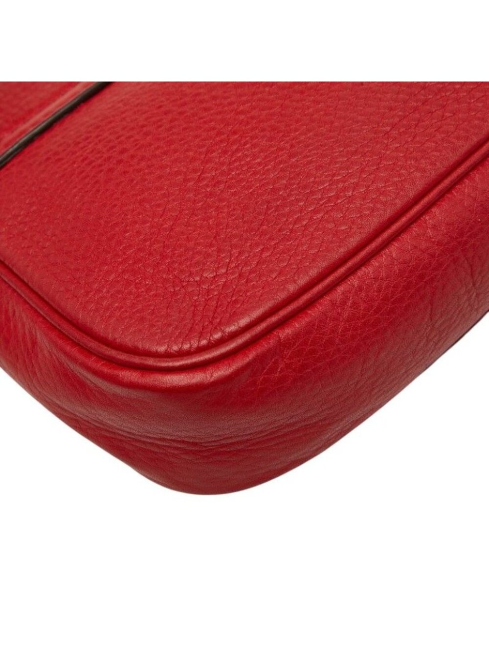 Gucci Soho Interlocking Chain Shoulder Bag Red Leather - Picture 7 of 10